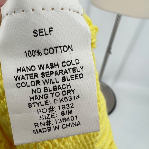 Ekklesia Wide Neck Cropped Sweater Yellow Size S/M NWT - Picture 7 of 8